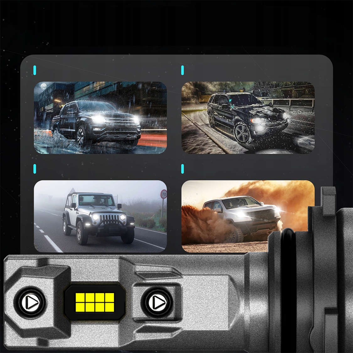 ŻARÓWKI LED HB3 QERK 1 DO 1 WIĘCEJ ŚWIATŁA CAN RETROFIT IDEALNIE DOPASOWANE Liczba sztuk 2 szt.