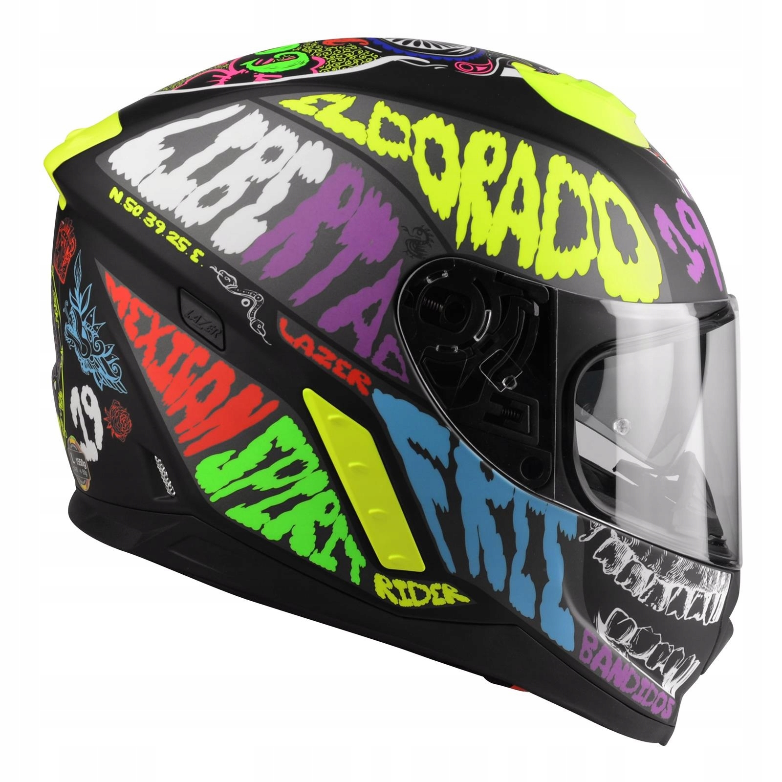 Lazer Rafale Mexicana Multi Black Kask