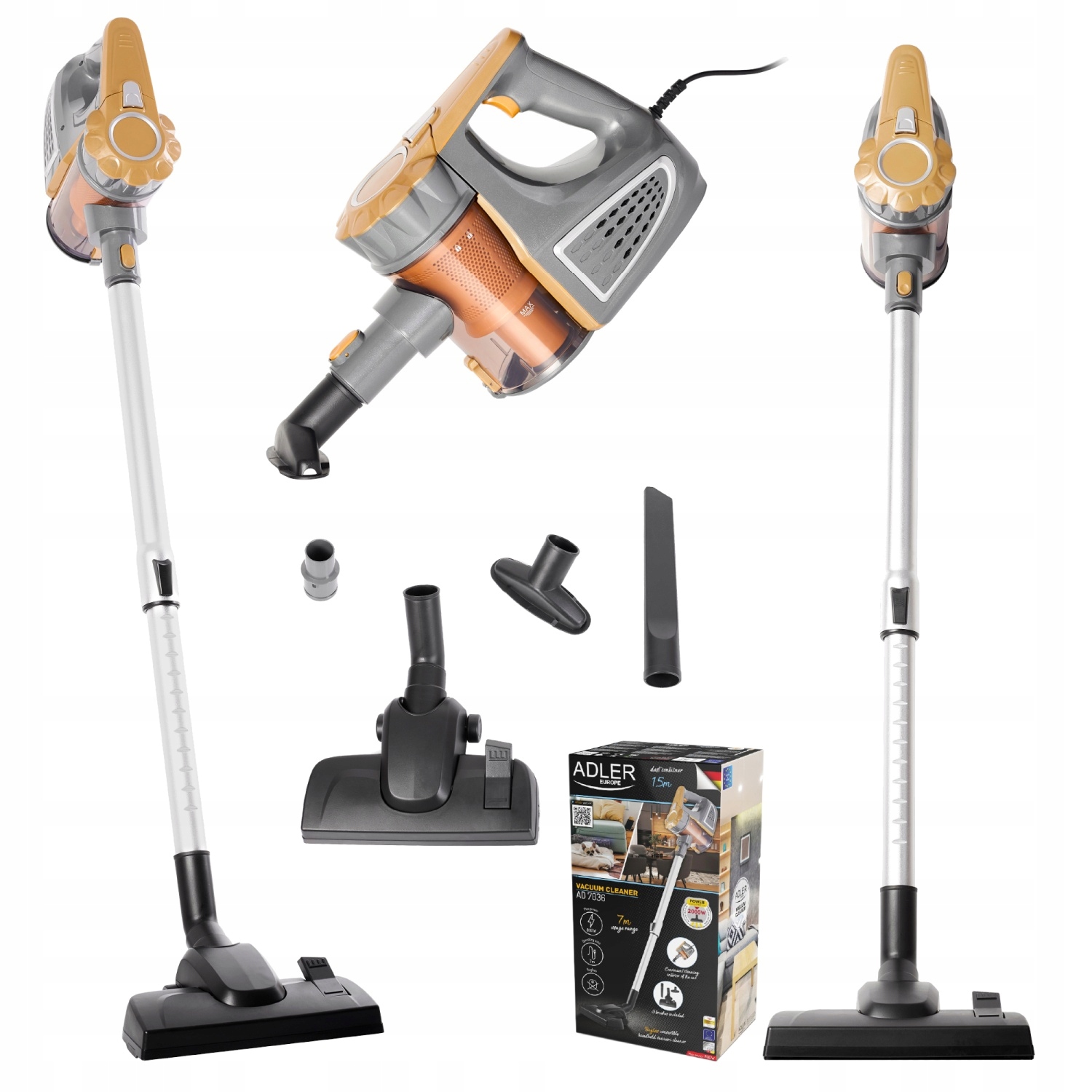 Tyčový Vysavač Ruční Bezsáčkový Cyklonový 800 W Hepa filtr Lehký Silný