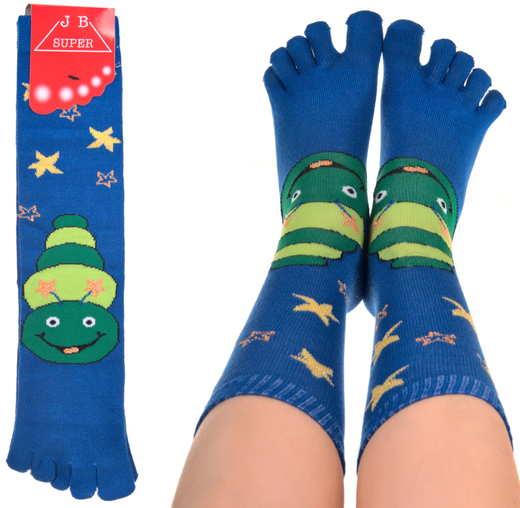 

Skarpety Pięciopalczaste Gąsienica Gwiazdki Granat