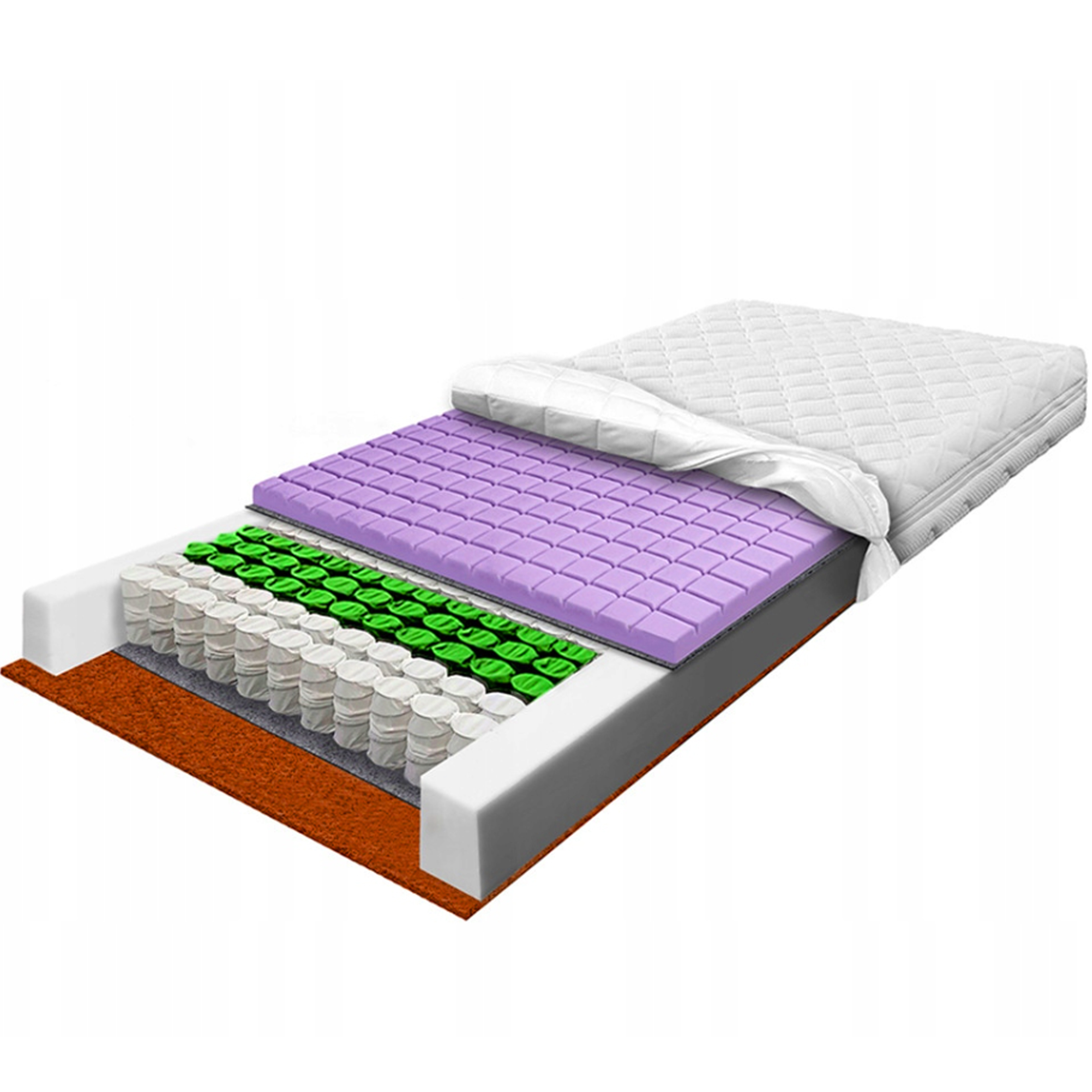 Taštičkový matrac 100x160x25 s ventilačnou vôňou cube kokos pocket, vrecká H3