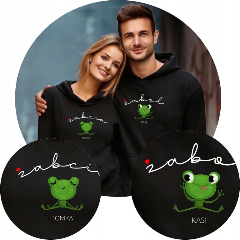 Sada mikin pro pár na Valentýna Žabka a Žabol pro ni i pro něj