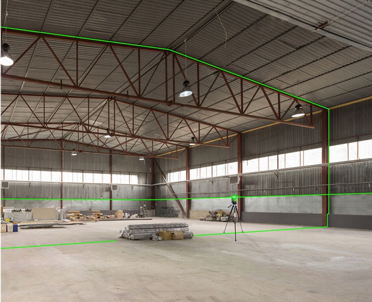 POZIOMICA LASEROWA 360+PUDEŁKO Z TWARDEGO PLASTIKU Długość 10 cm