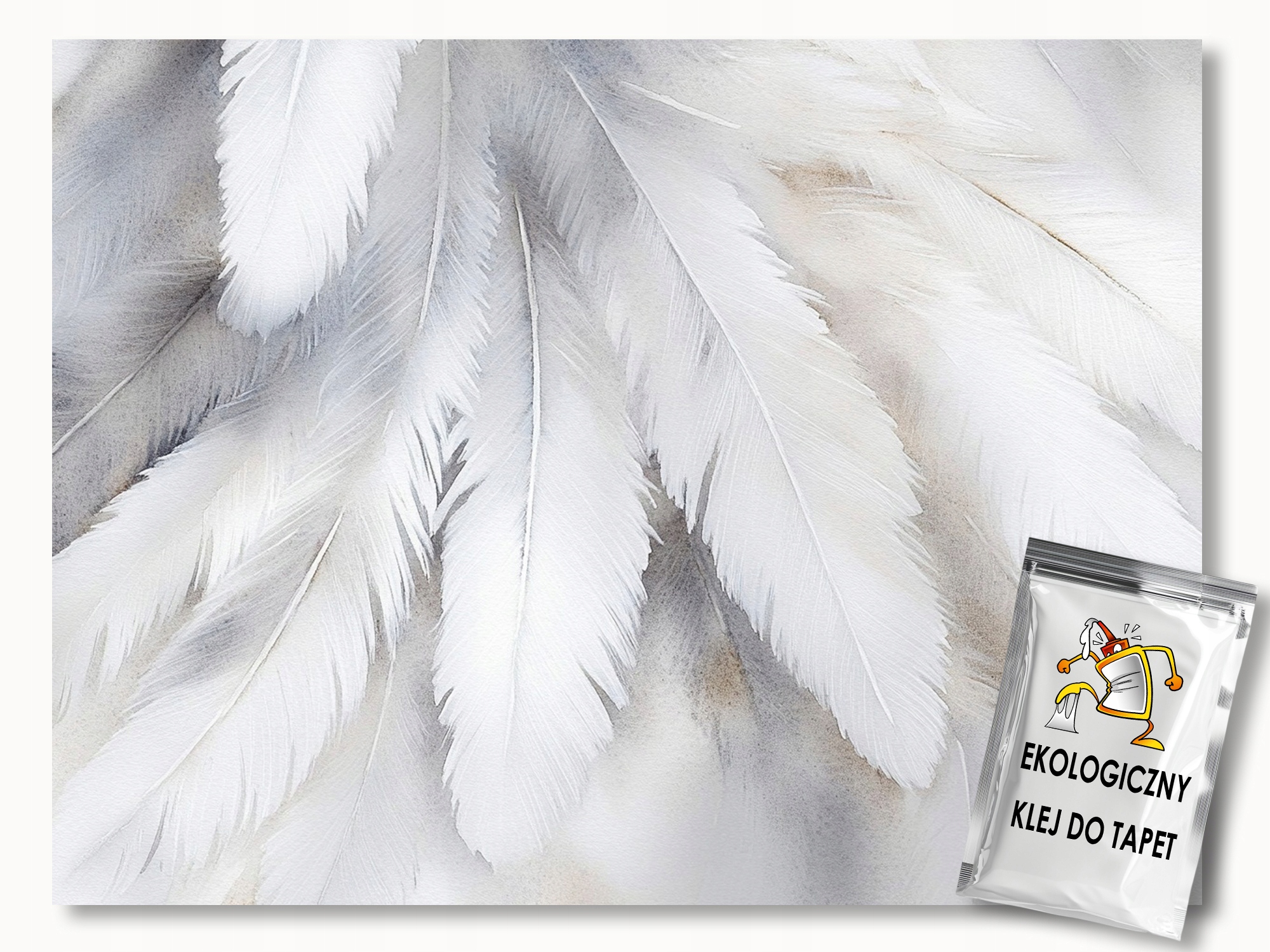 Fototapeta Flizelina Příroda Bílá Pírka Puch Boho Glamour 368x254 130g
