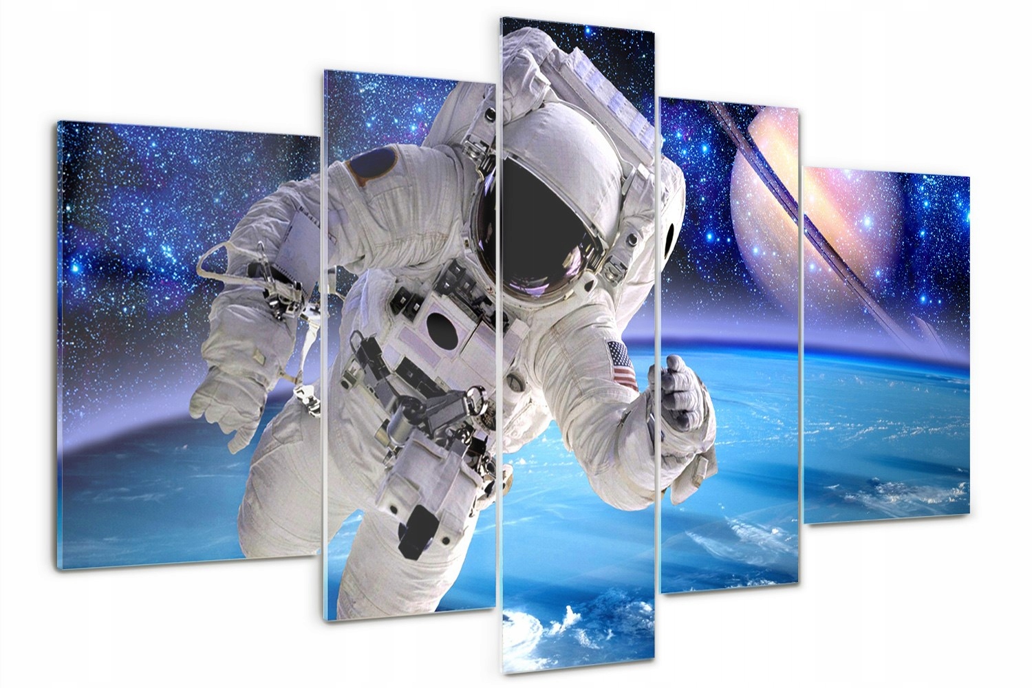 

Obraz szklany duży tryptyk do salonu Astronauta