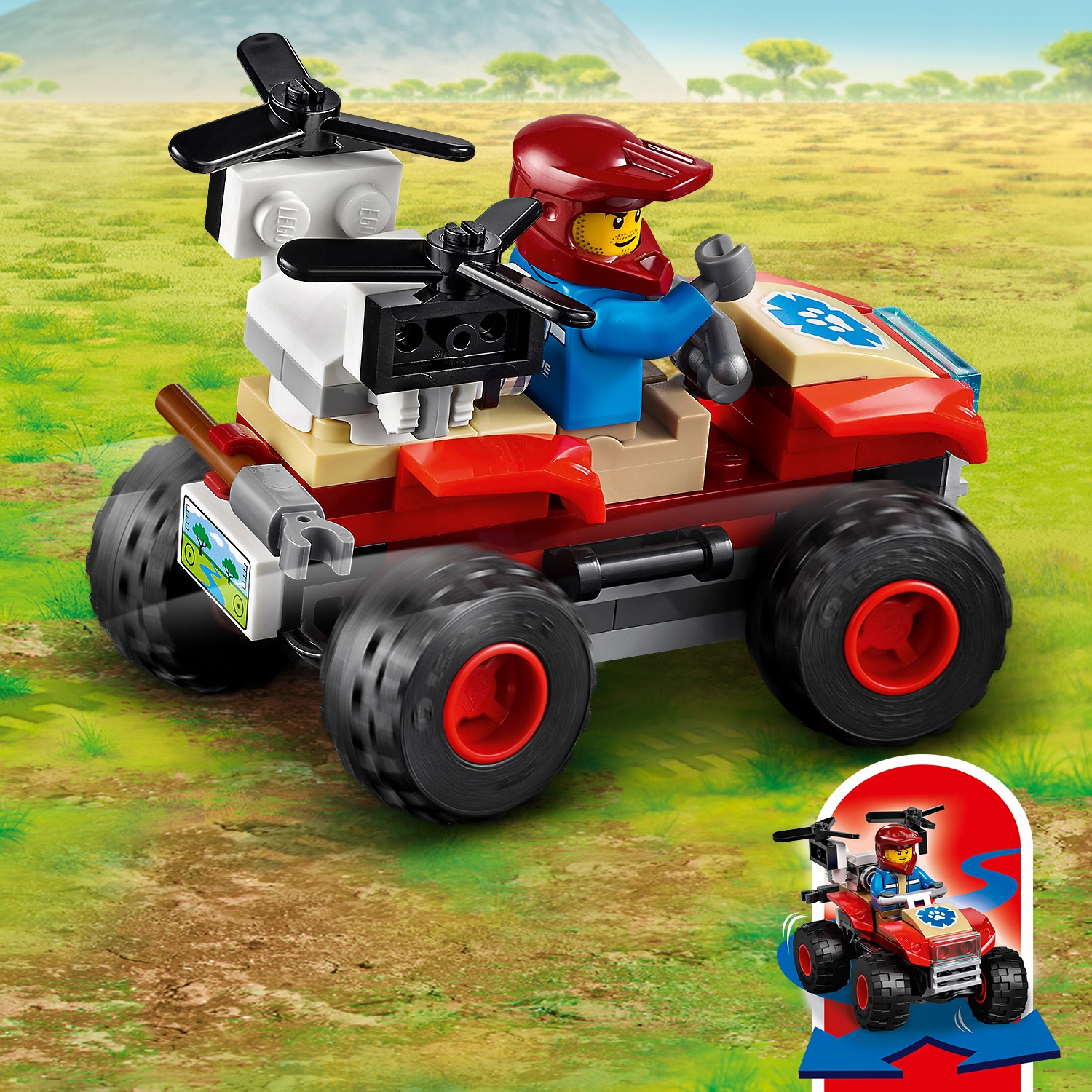 LEGO CITY Quad ratowników dzikich zwierząt 60300 Seria Dżungla