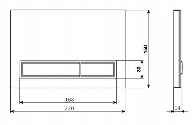 BLUE RAFA M08 GLASS przycisk spłukujący Marka Kk-Pol