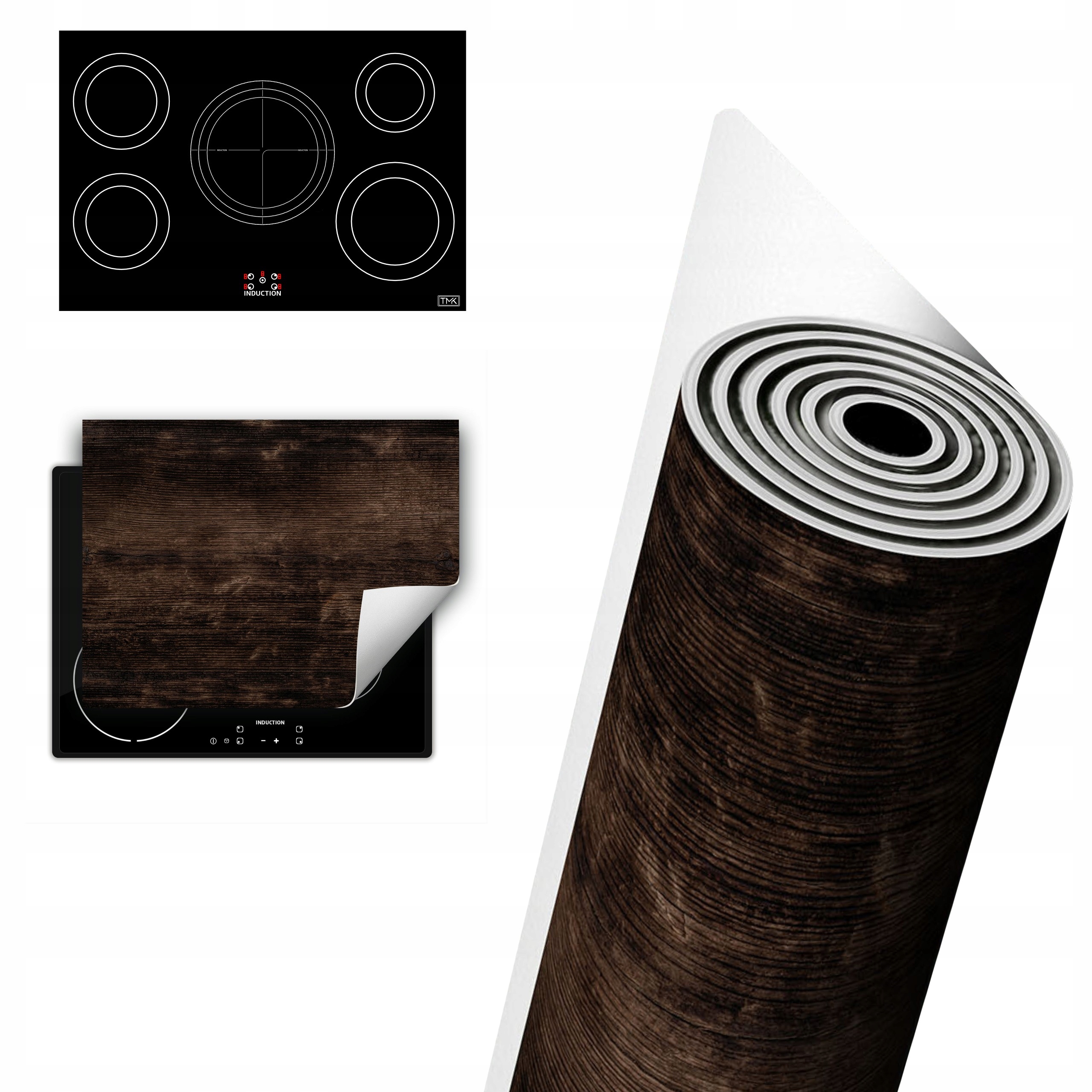 Vinylová Ochrana Na Indukci Deska 80x52 hnědá dřevo