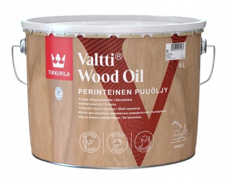 Tikkurila Valtti Wood Oil olej do drewna zewnętrznego 9,0l bezbarwny