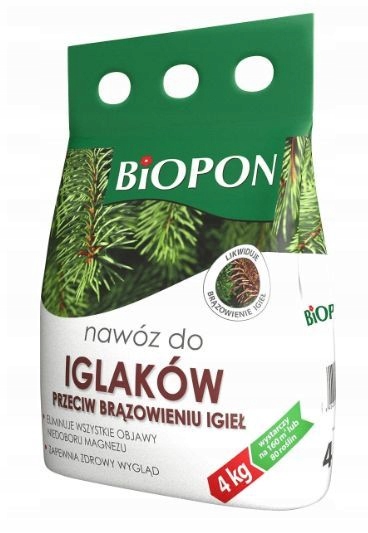 Nawóz do iglaków przeciw brązowieniu igieł Biopon