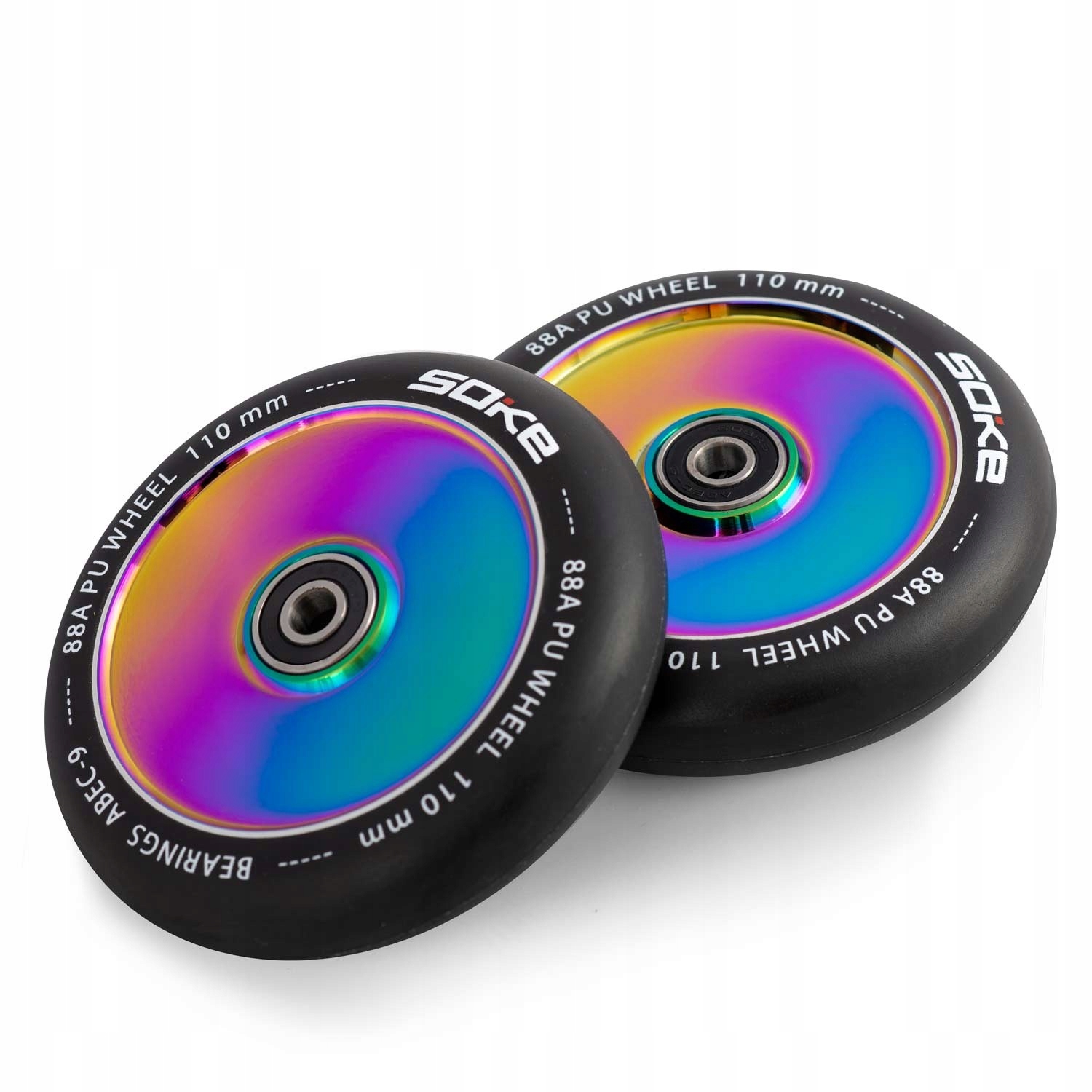Kółka do hulajnogi 110 mm pełne rainbow 2szt Twardość kół 88A