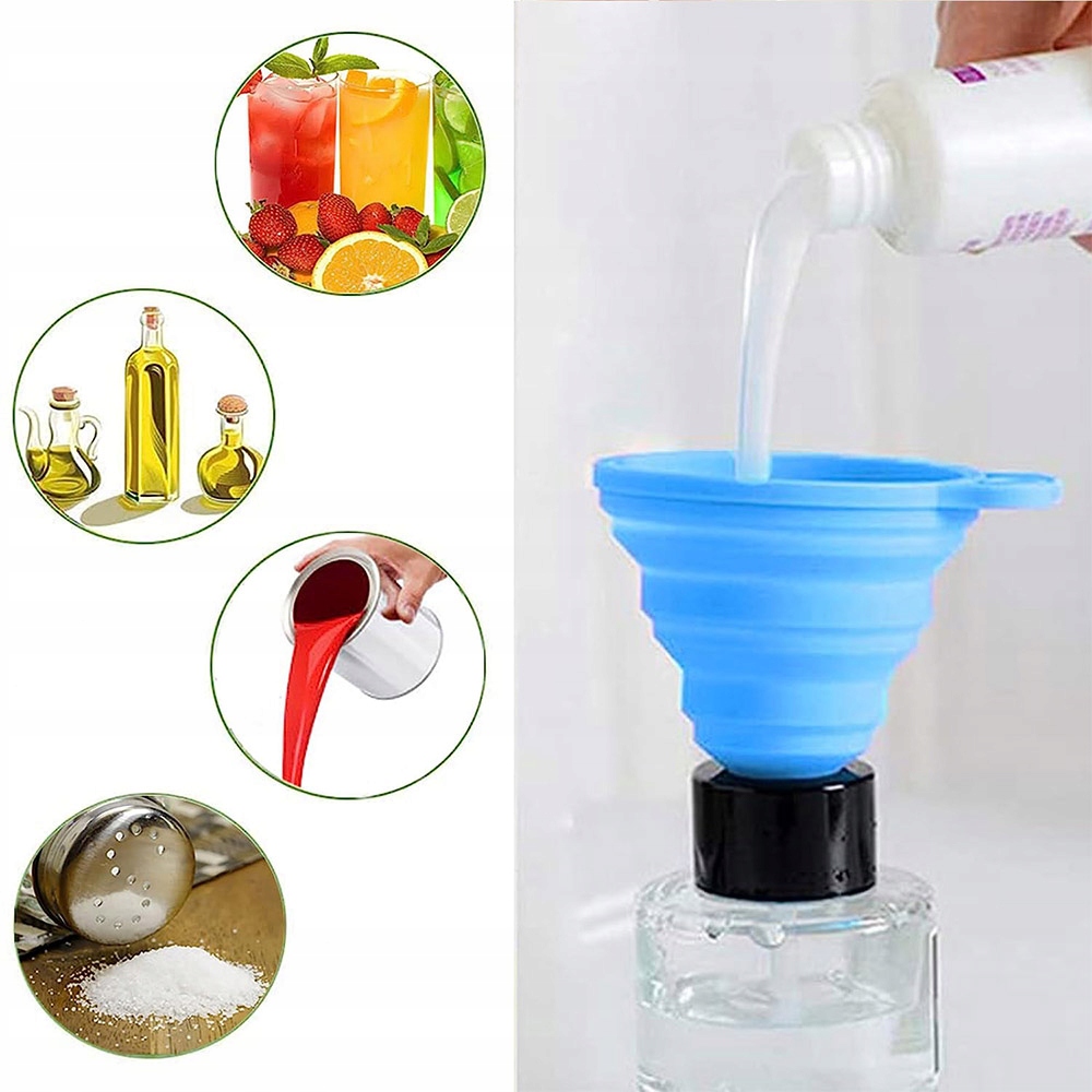 SILIKONOWY LEJEK SAMOCHODOWY ELASTYCZNY MOCNY SKŁADANY DO PALIWA PŁYNU AUTA Waga produktu z opakowaniem jednostkowym 0.014 kg