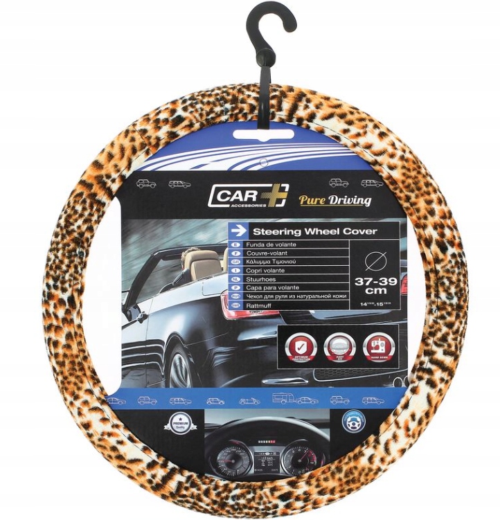 POKROWIEC KIEROWNICY 37-39 cm LEOPARD PANTERKA