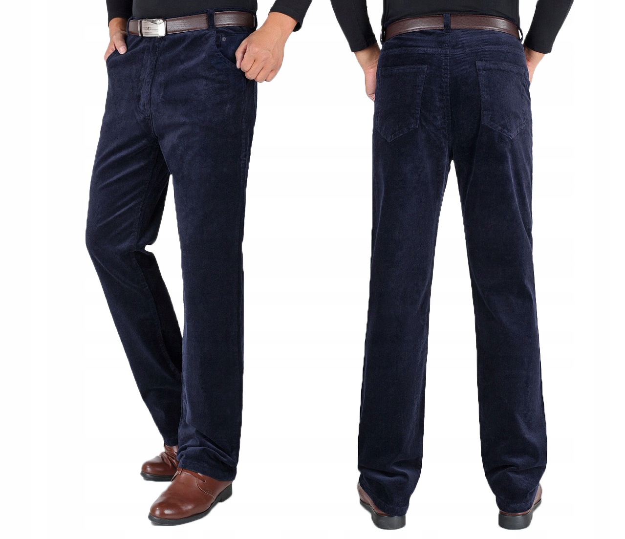 Pánské manšestrové kalhoty Taner 96 cm/36, modré