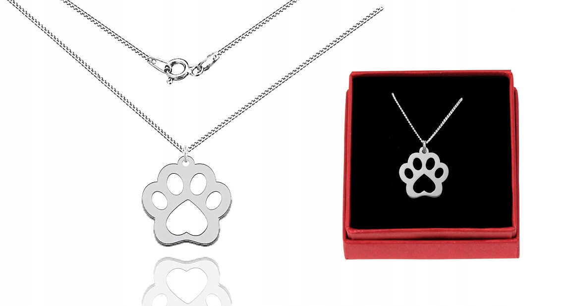 

Naszyjnik Łapa Łapka Psia Kotek Celebrytka Srebro