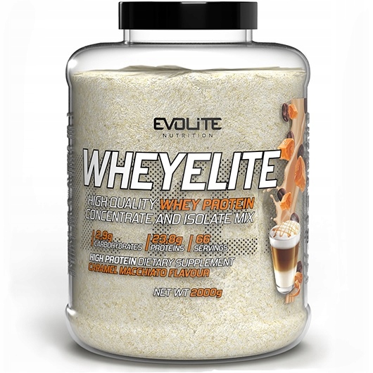 Evolite WheyElite protein Wpc Wpi 2000 g karamel-macchiato