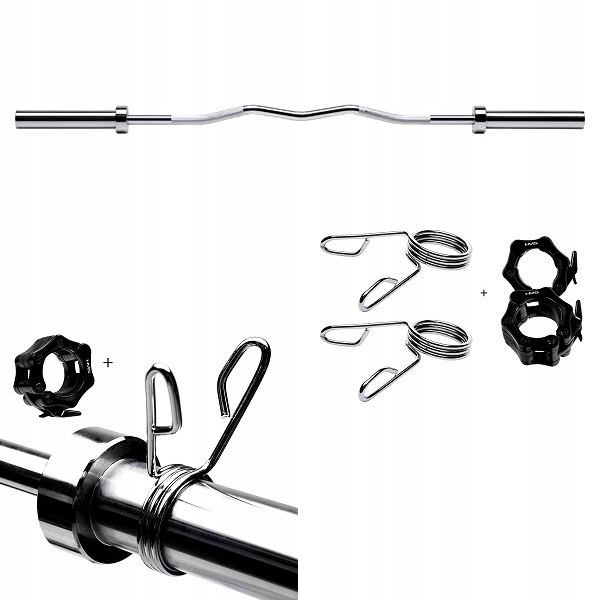 

Gryf Olimpijski chrom Sztanga 13KG 150CM stal Hms