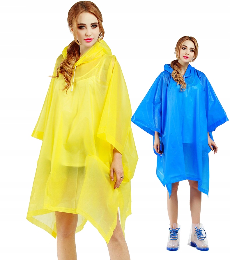 Mocny Płaszcz Przeciwdeszczowy Peleryna Poncho Uniwersalny XXL