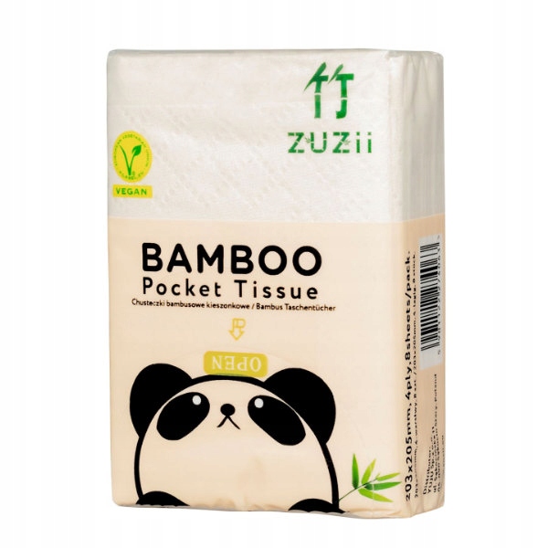 Zuzii Chusteczki bambusowe kieszonkowe 8x 8szt.