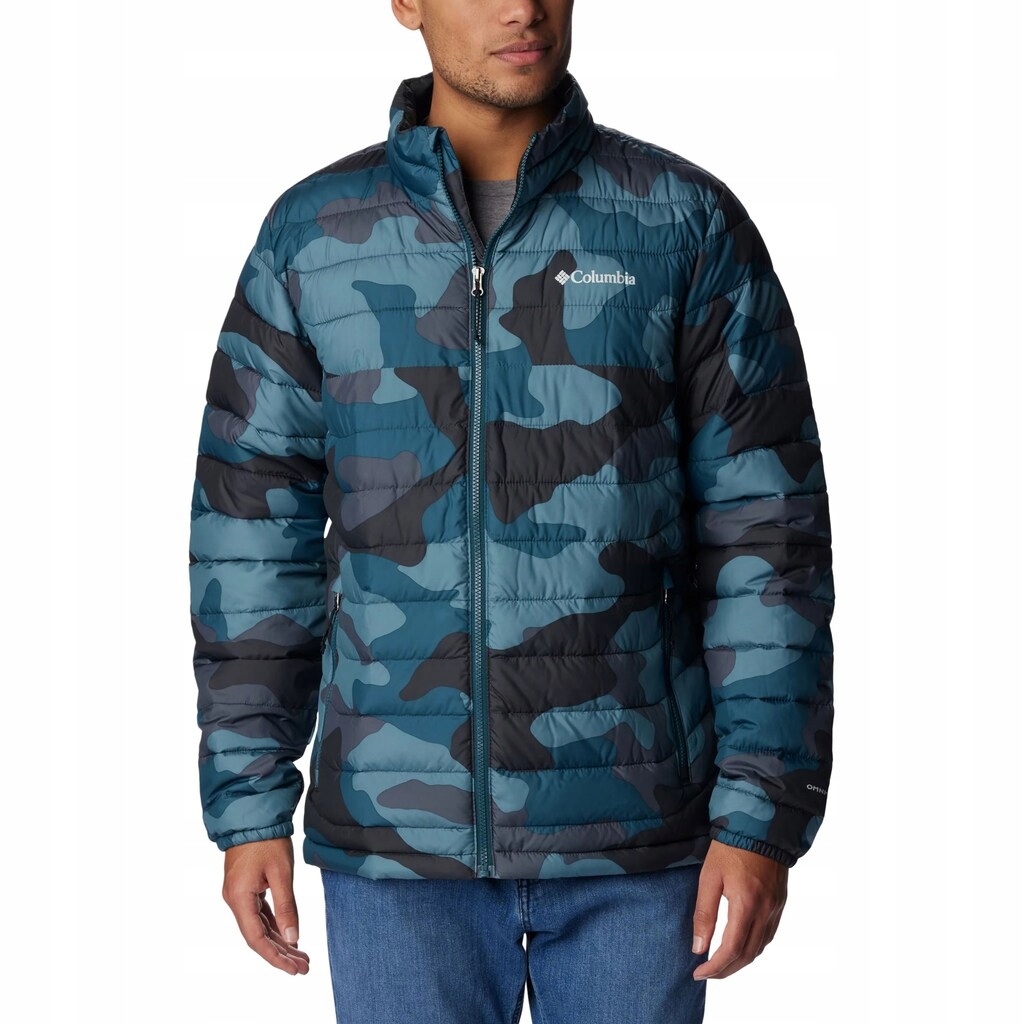 Prošívaná bunda Maskáčový Columbia Powder Lite Jacket Metal Mod Camo Print M
