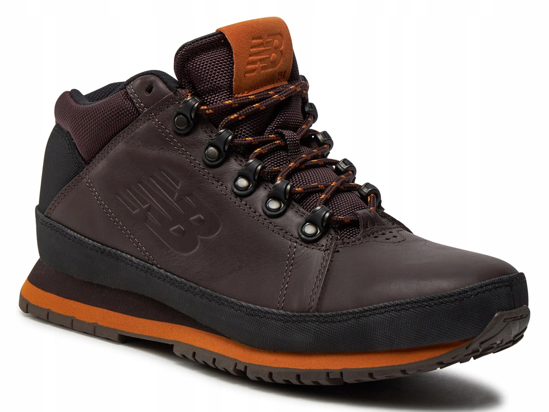 Pánské boty New Balance H754BY kožené podzimní boty hnědé 46,5