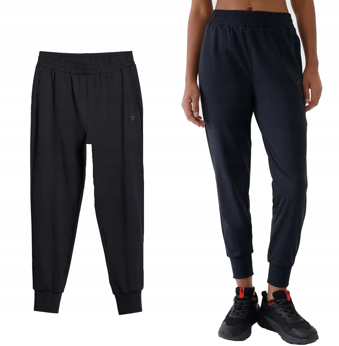 Rychleschnoucí sportovní kalhoty 4F do posilovny, na běhání, černé, velikost 2XL