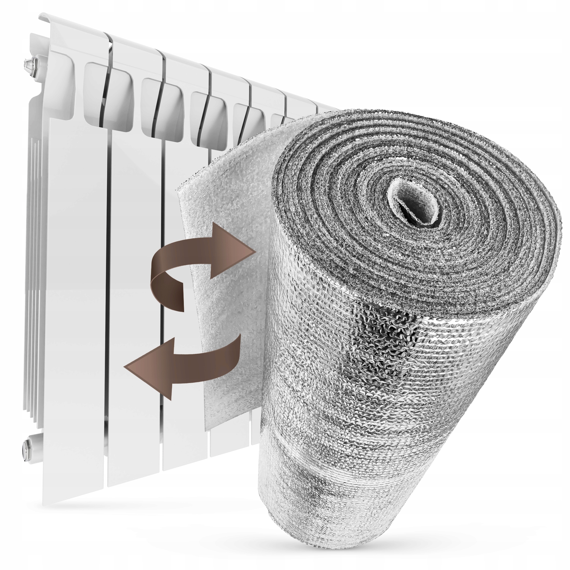 EKRAN ZAGRZEJNIKOWY ODBIJAJĄCY CIEPŁO MATA ALUMINIOWA PIANKA IZOLACYJNA 5m Grubość 3 mm