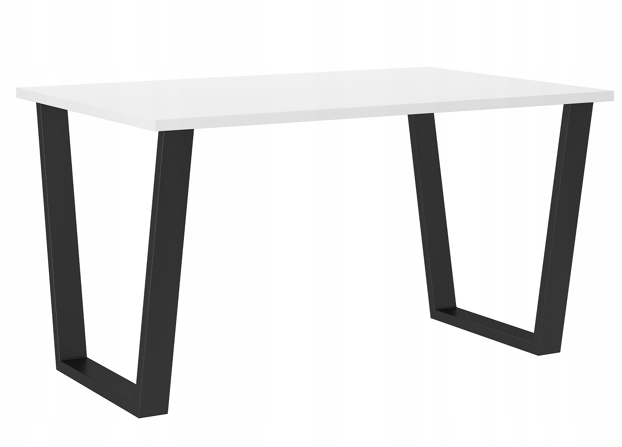 Pevný Stůl S Kovovými Nohami Loft Industrial Do Kuchyně 138x67 Bílý