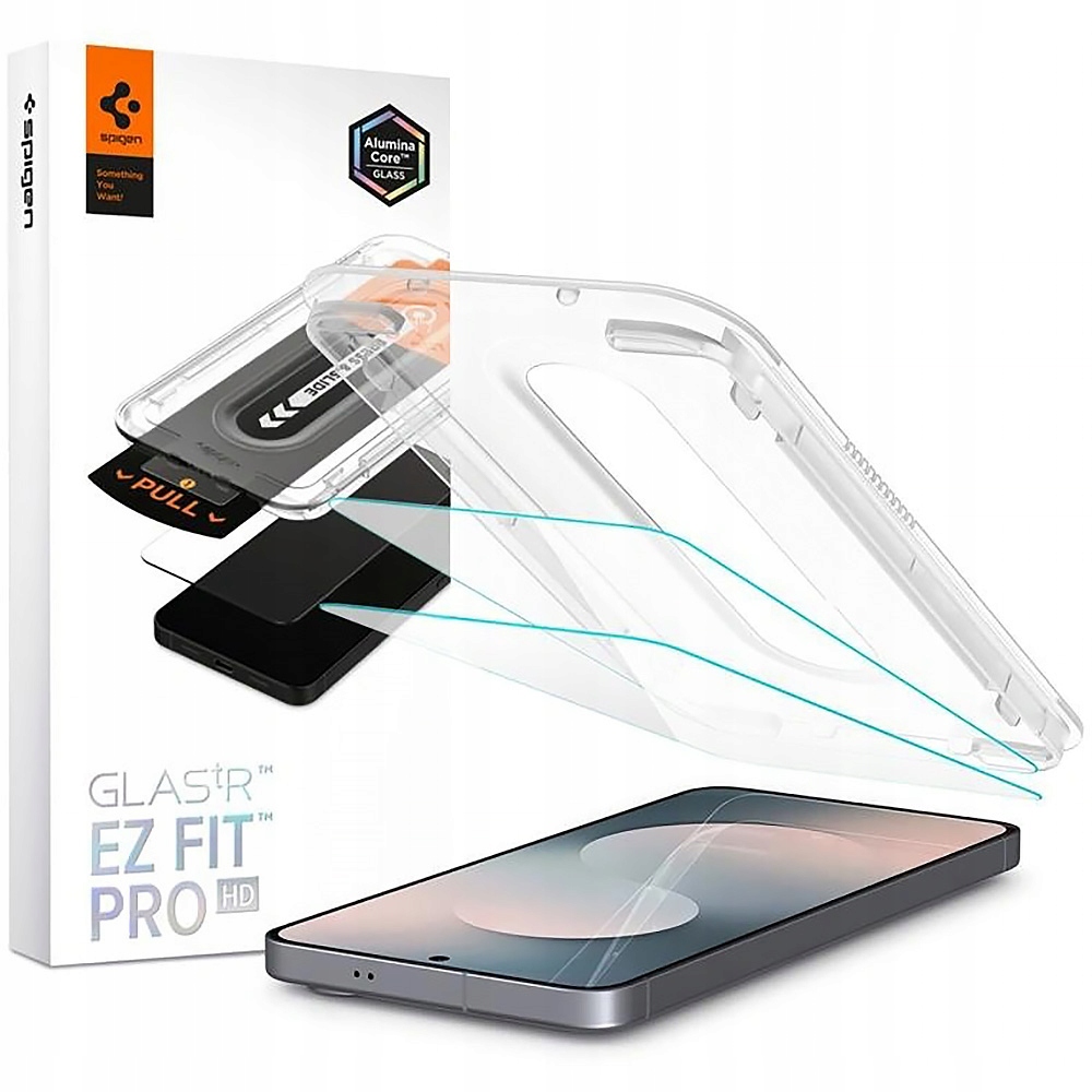 Szkło hartowane do Galaxy S25 Fe, Spigen Ez Fit Pro (ac) 2P, z aplikatorem