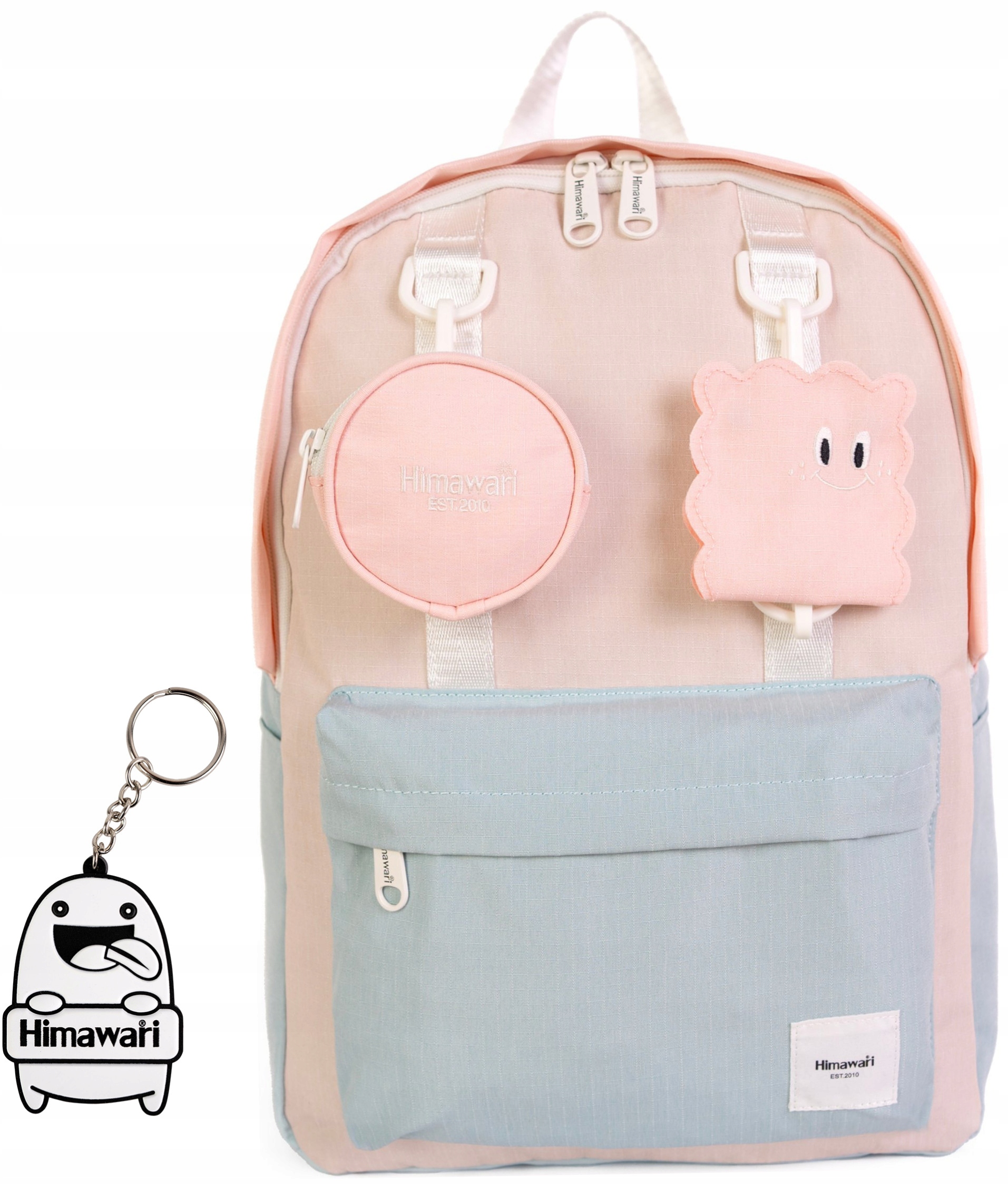 Plecak do szkoly Himawari Pupil pojemny wodoodporny miejski Jasny różowy