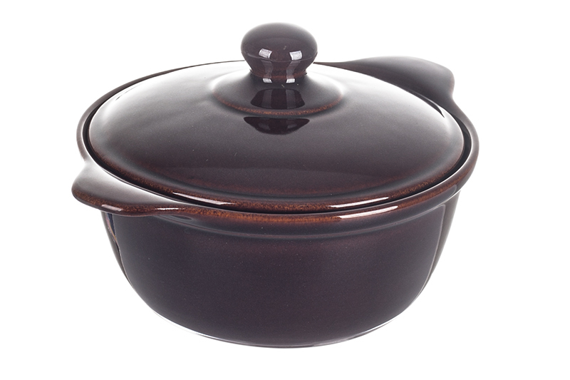 Kamionka 1,1L z pokrywką Bolesławiec SMALCÓWKA