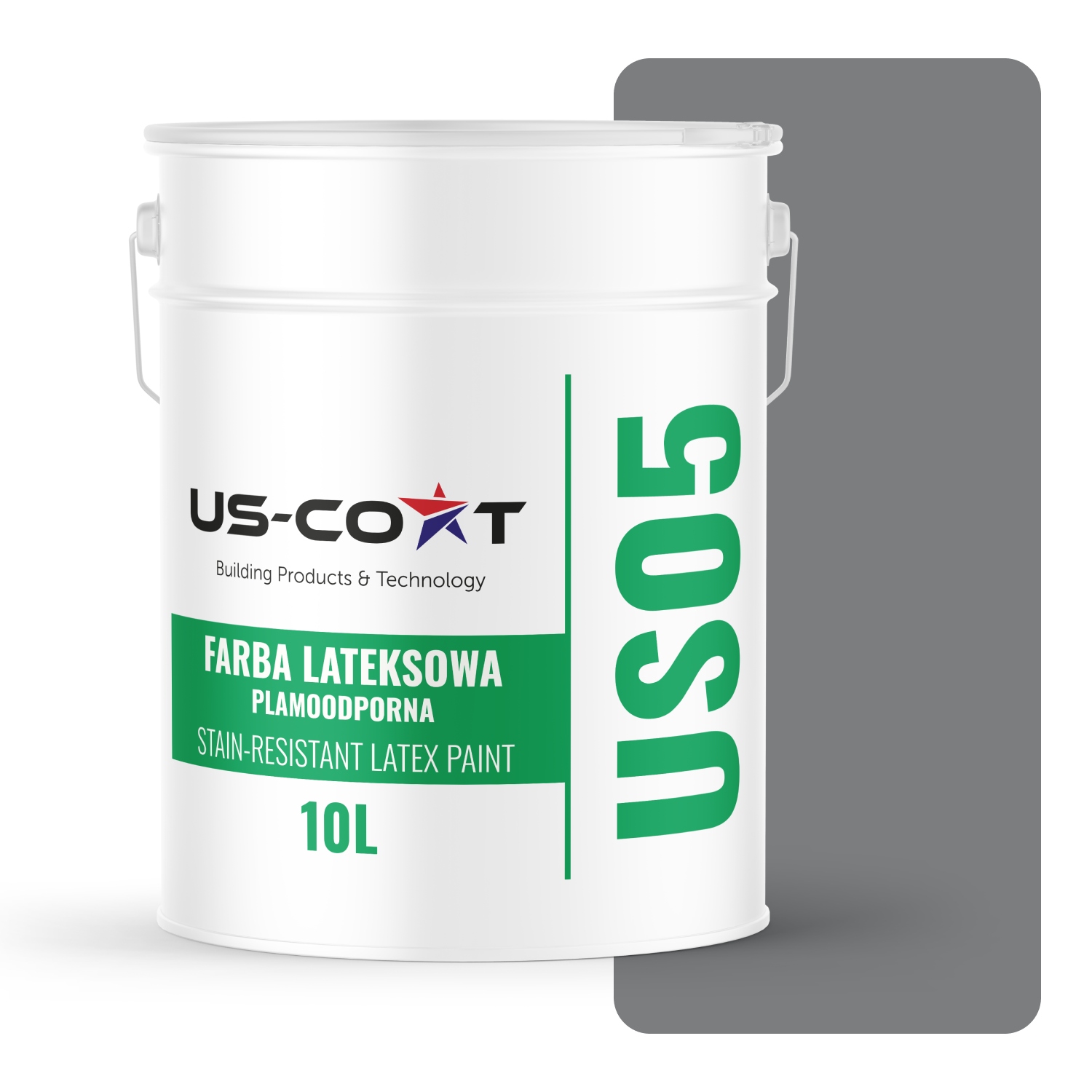 Latexová Farba Odolná Voči Škvrnám Šedá Tmavá H1020 10L Matná Na Steny