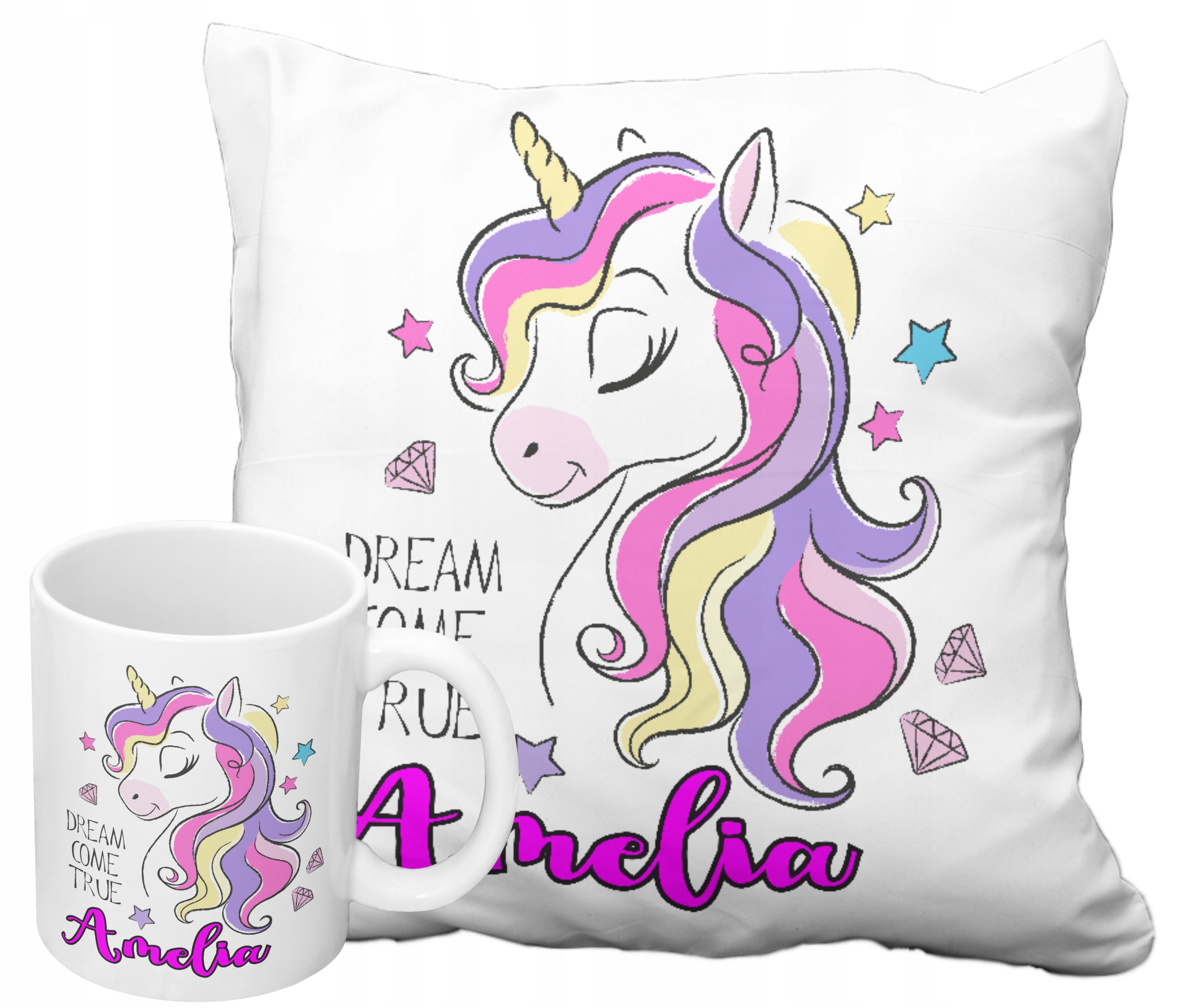 

Kubek 330 Poduszka 40x40 Unicorn Kucyk Z Imieniem