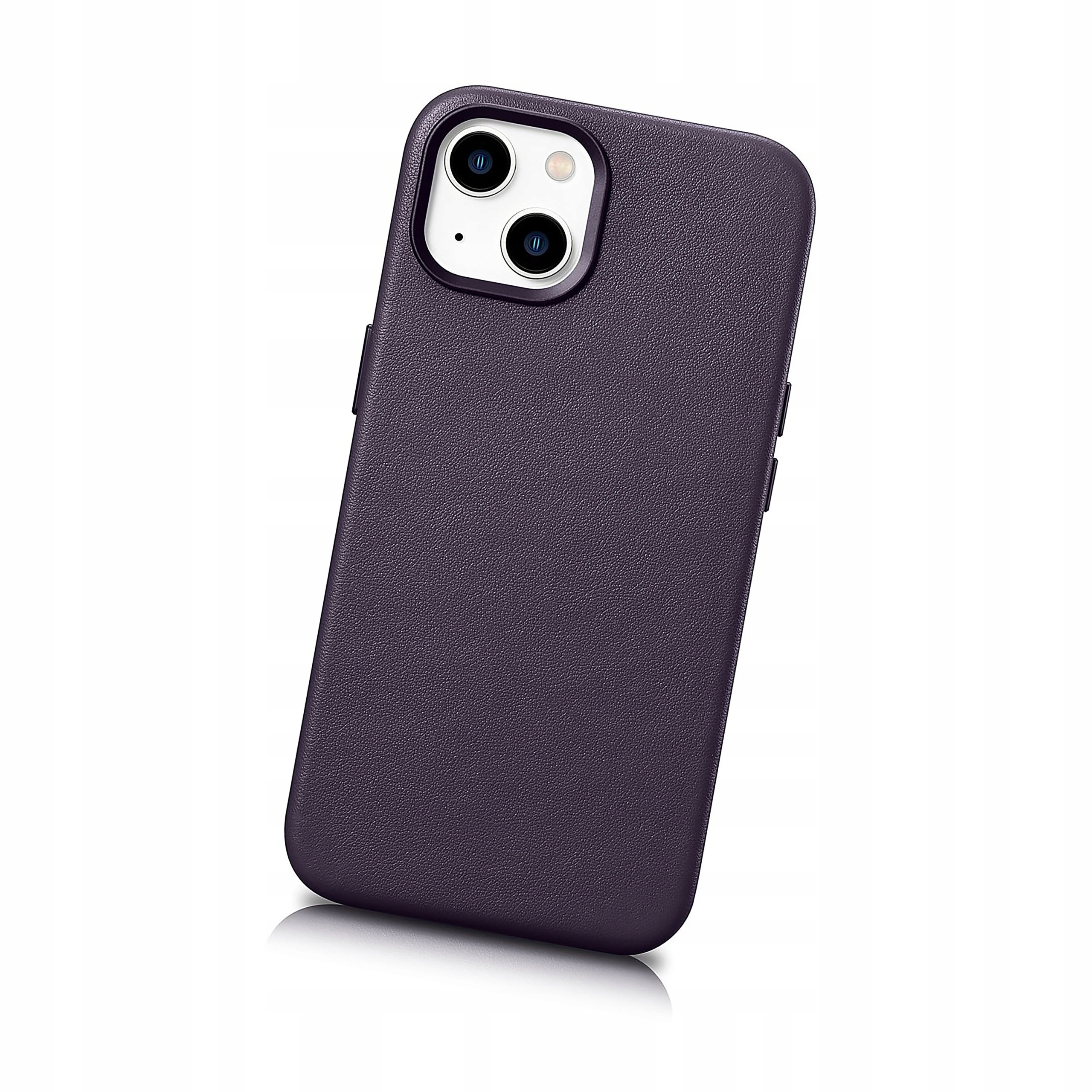 iCarer Case Leather pokrowiec naturalna skóra do iPhone 14 Plus MagSafe