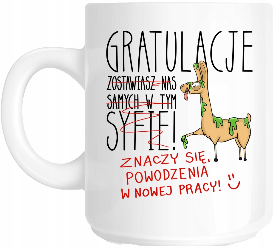 

Kubek pożegnanie z pracy dla kolegi