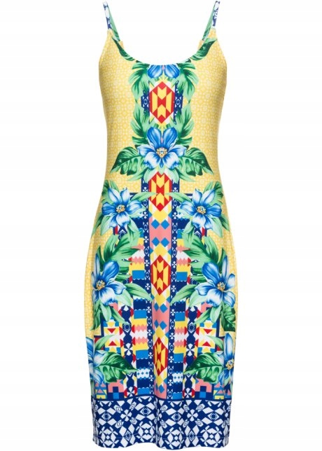 

(40/1090) Bpc Letnia Sukienka Z Nadrukiem r.36/38