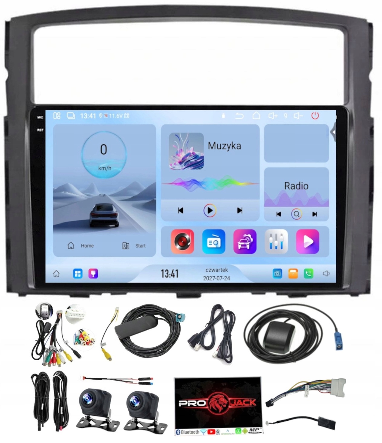 Rádio Navigace Carplay Android Mitsubishi Pajero 2006-2014 4GB 64GB Sim