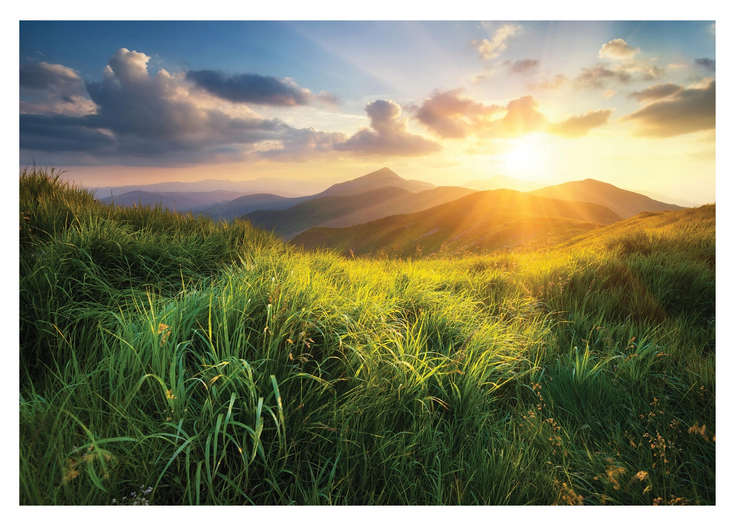 Fototapeta Hory Krajina Západ Slnka Horská Krajina Slnko 368x254