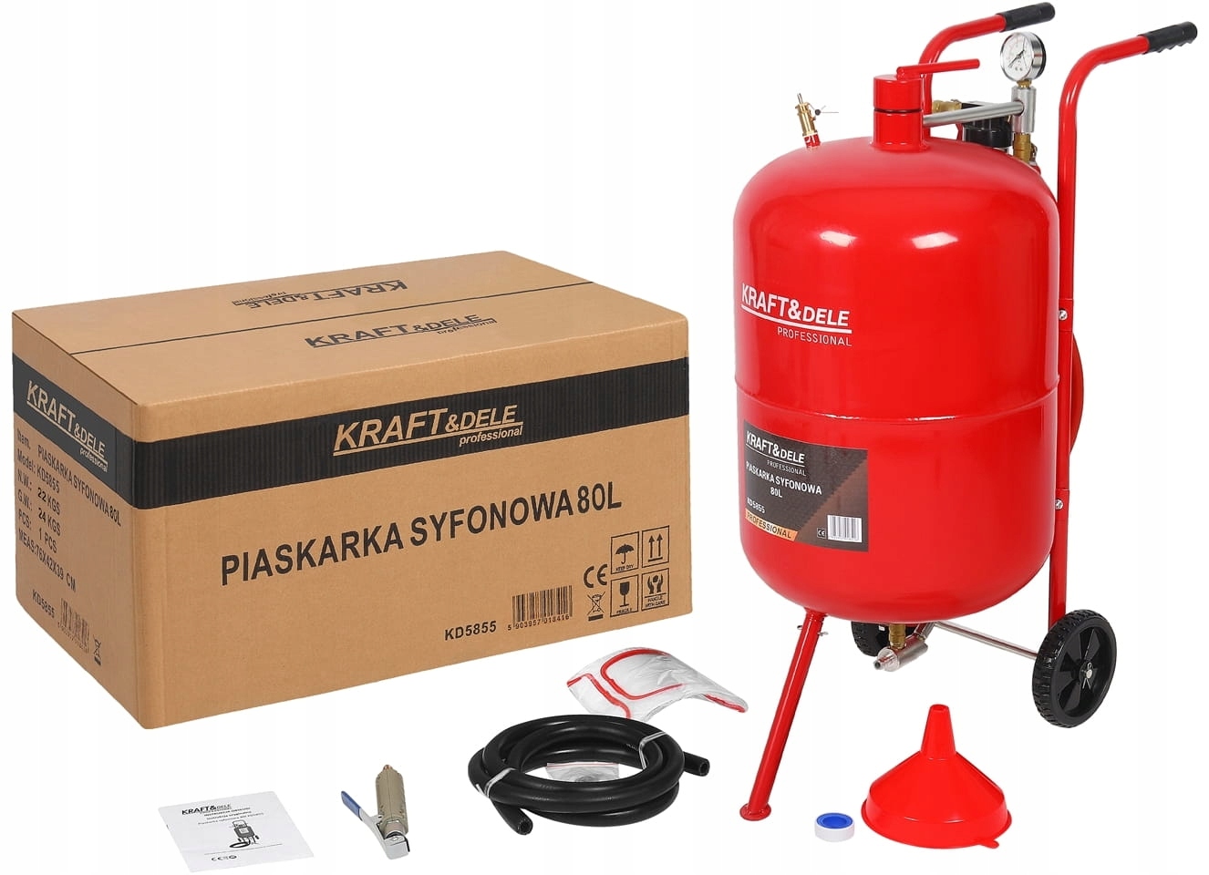 Piaskarka syfonowa Kraft&Dele 80L KD5855