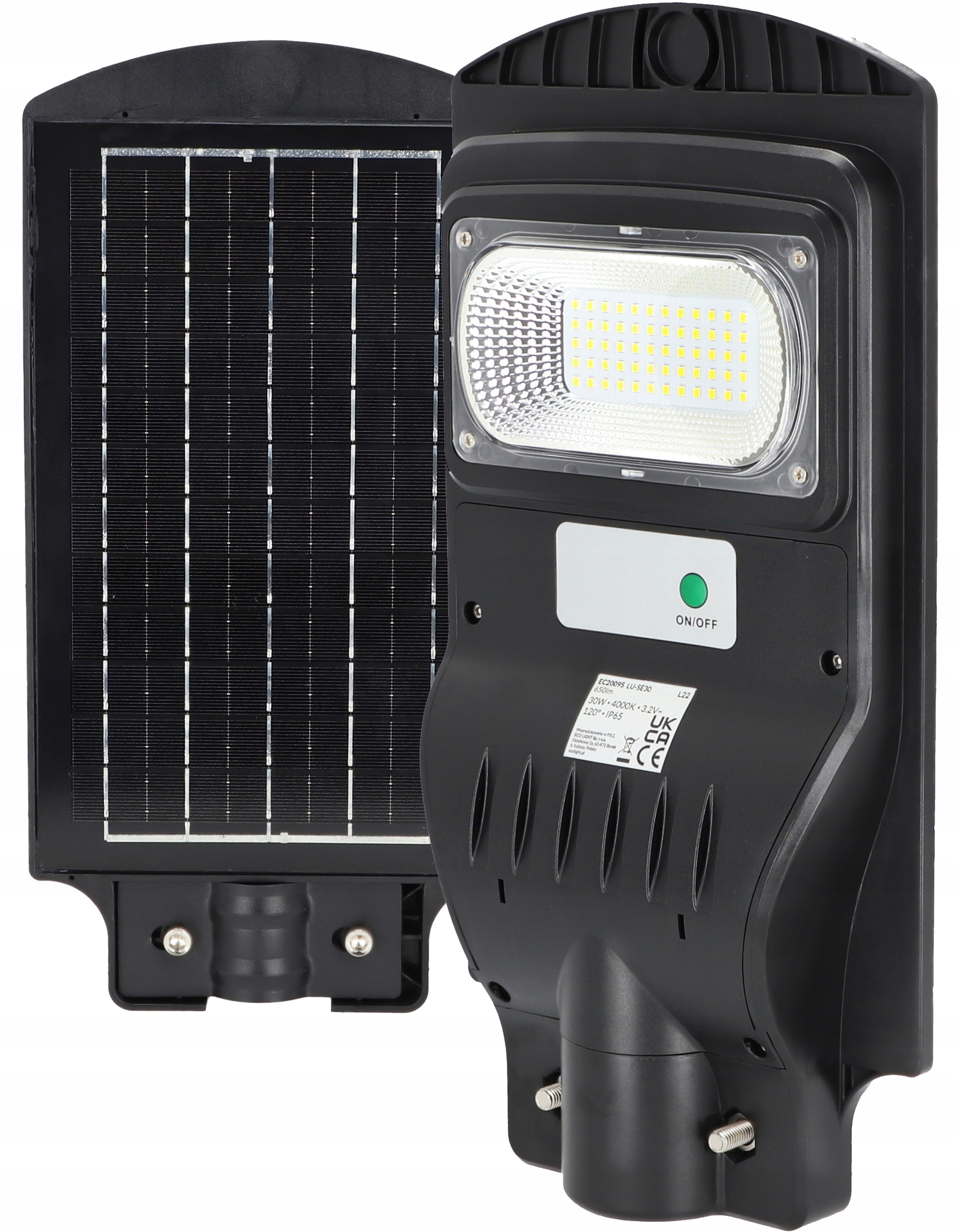 

Lampa uliczna ogrodowa 30W 650lm zasilanie solarne