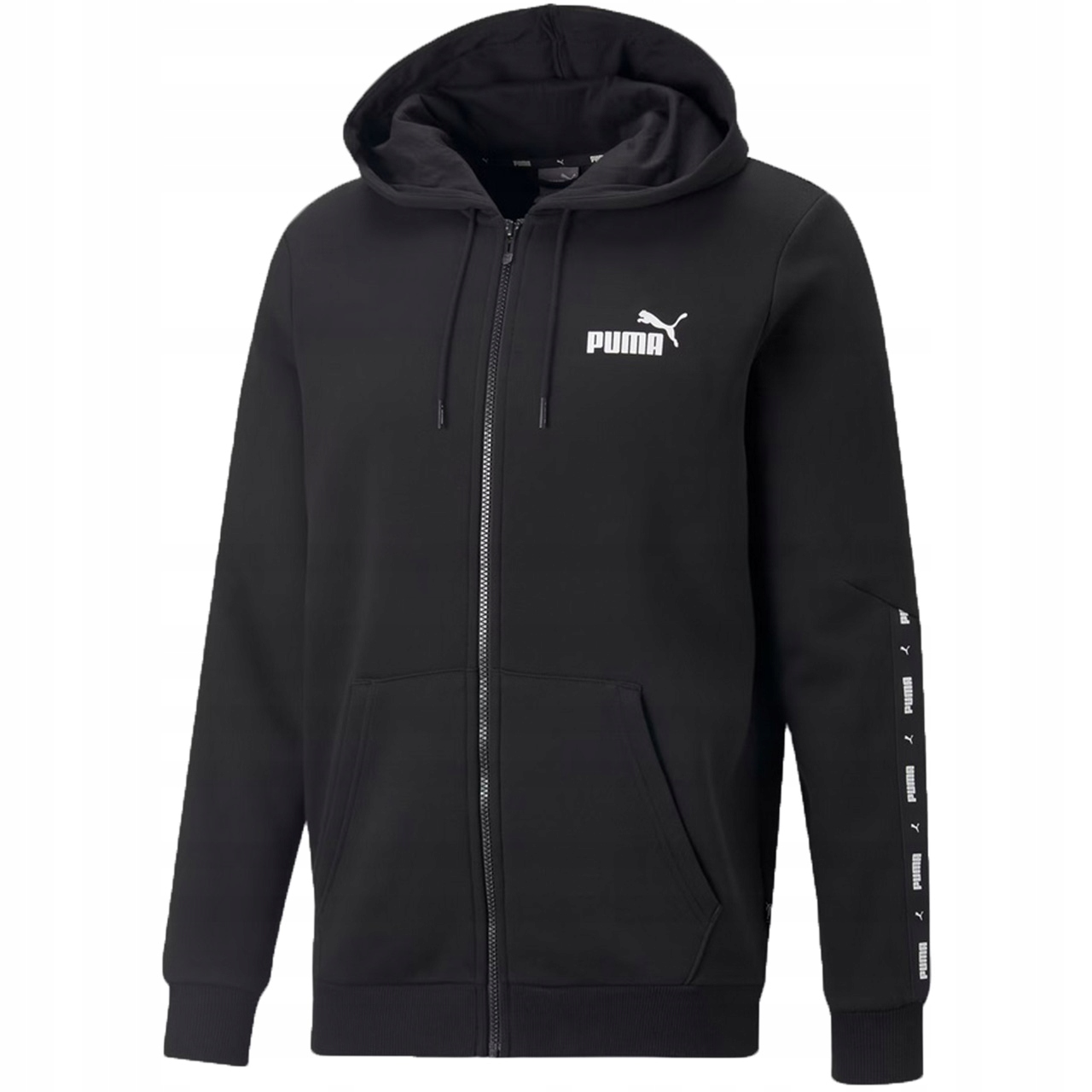 Pánská mikina Puma Ess+ Tape Full-Zip Hoodie Fl černá vel. S