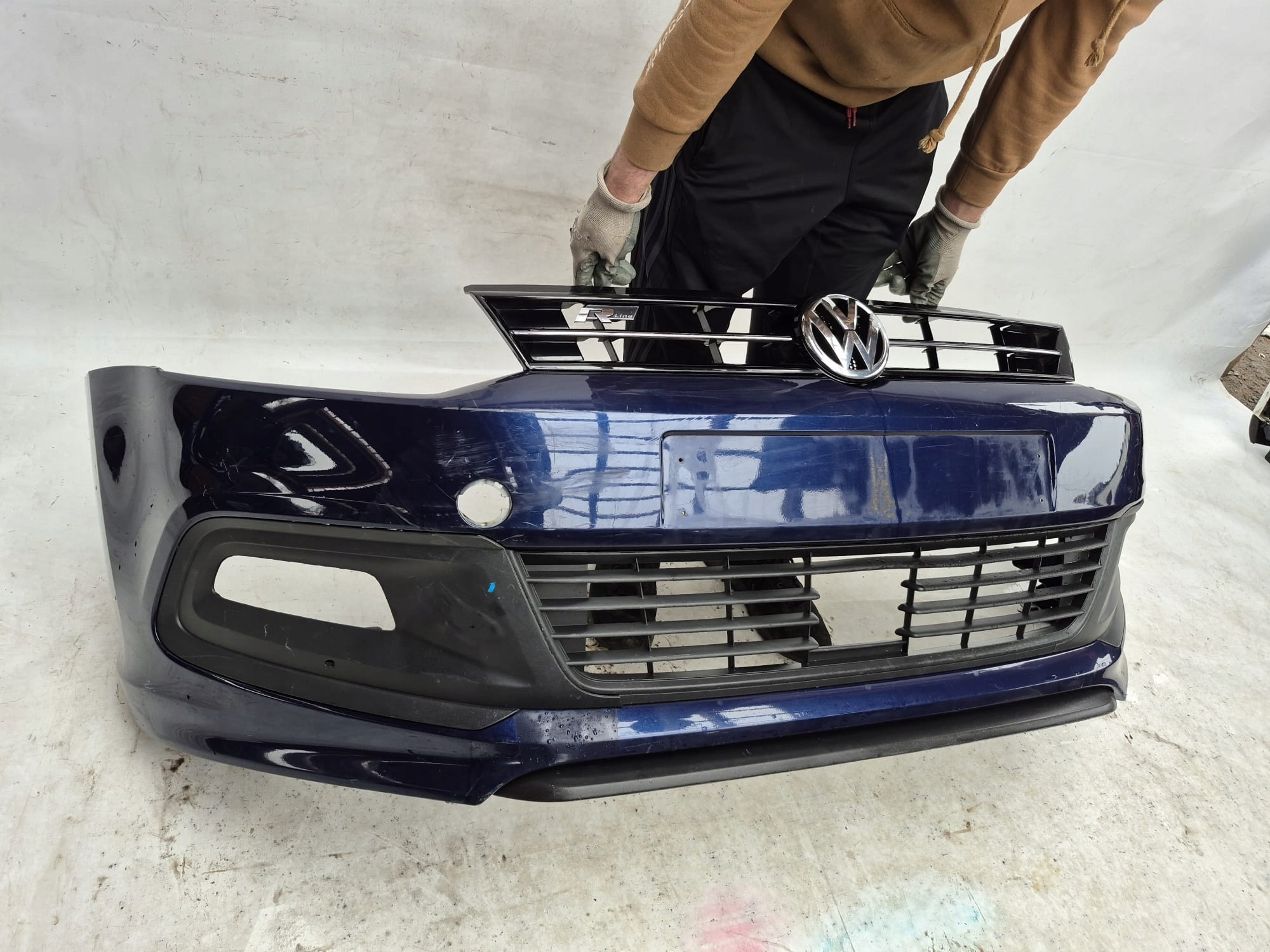 VW POLO V 6R0 6C0 R-LINE 09- bumper front front grid grill