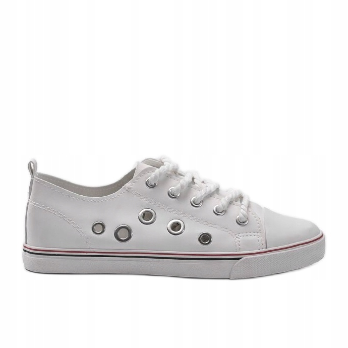 

Białe Skóra ekologiczna Buty Trampki r.38