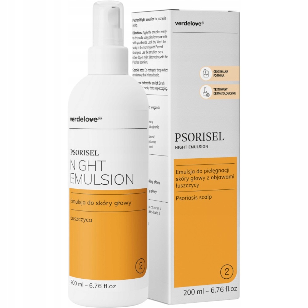 Verdelove Psorisel Night Emulsion, Emulsja do pielęgnacji skóry gło...