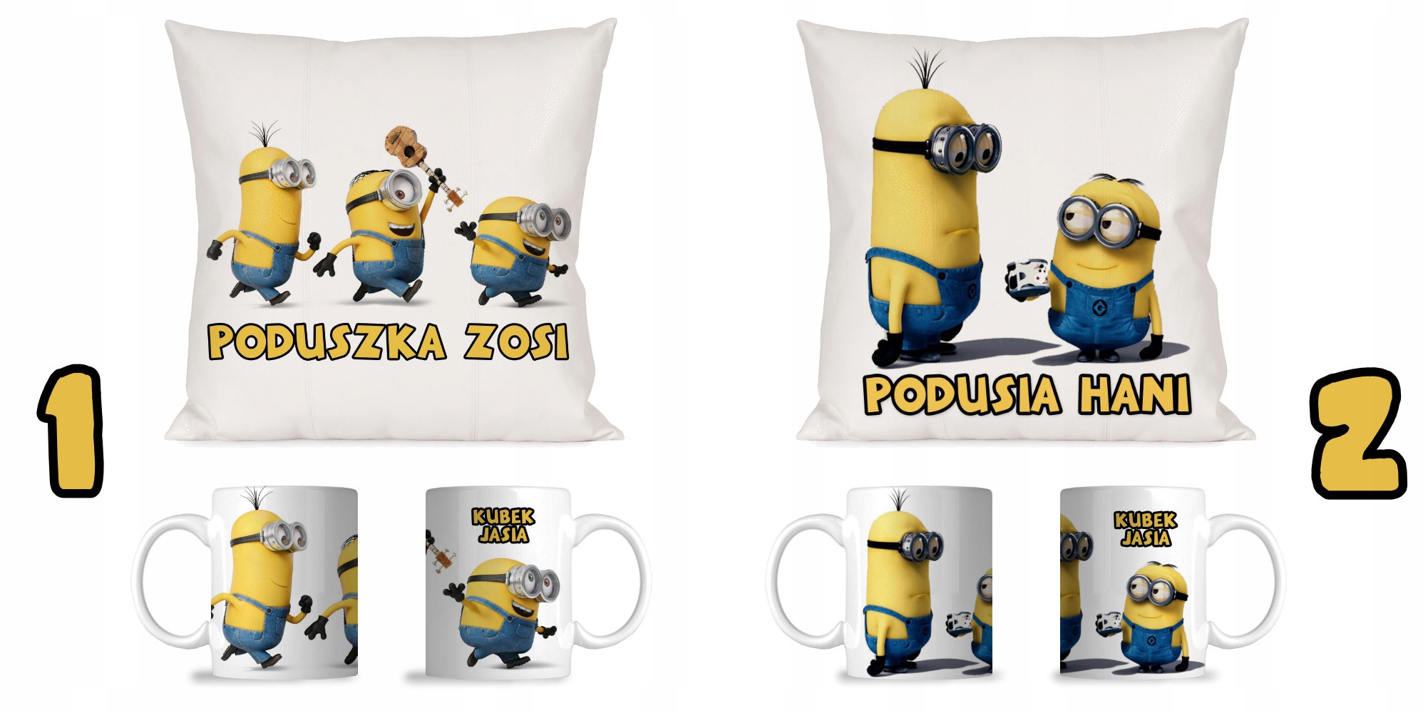 ZESTAW KUBEK + PODUSZKA MINIONKI GRU DRU MINIONS + IMIĘ N5 Kod producenta MINION5