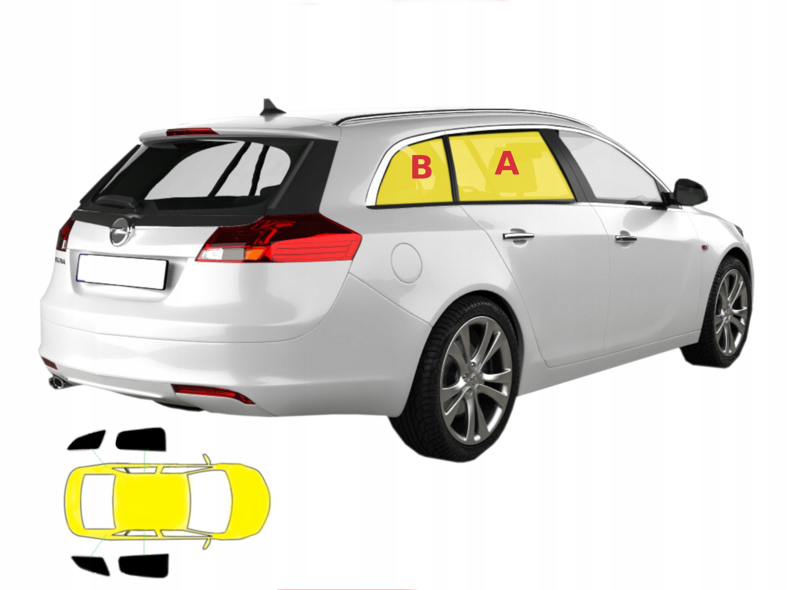 

Zasłonki dedykowane Opel Insignia A kombi 4 szt.