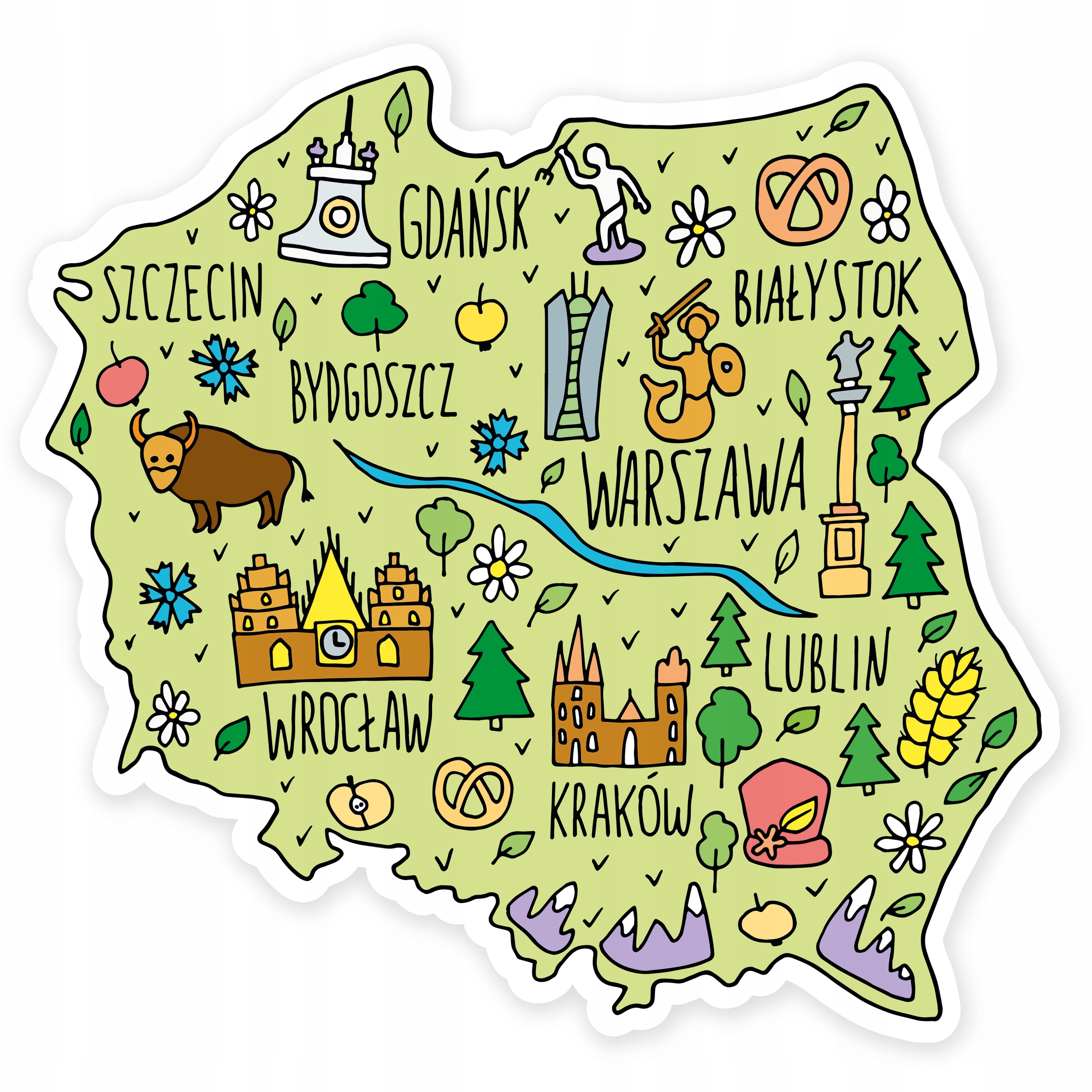 POLSKA mapa Polski Tablica Manipulacyjna TM18
