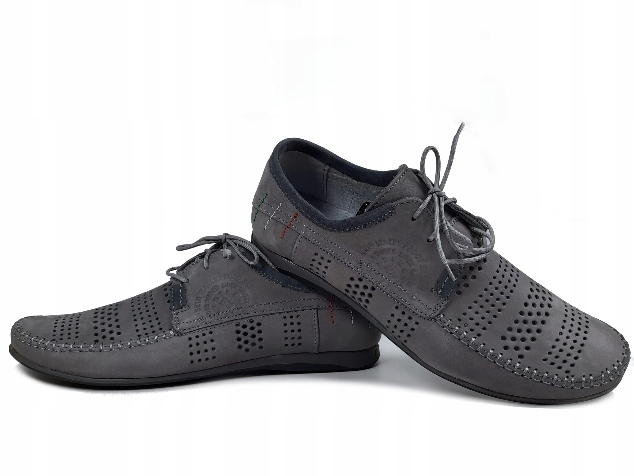 Riko 689 polobotky mokasíny Polské tmavě šedé 41 Kůže