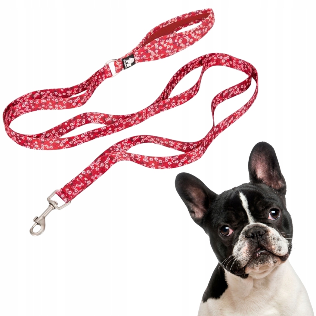 Levně Vodítko Pro Psa Truelove Blossom Červeno-bílá 1,4 M, Velikost M