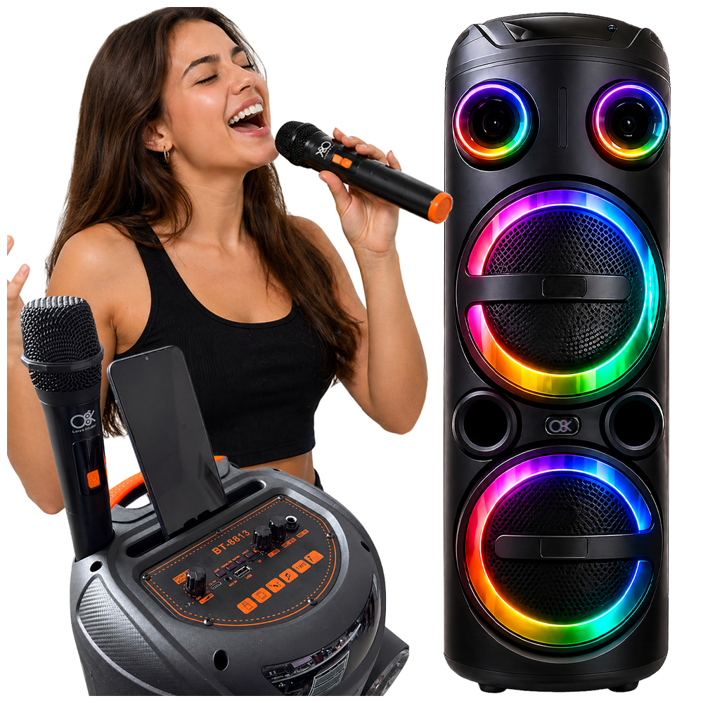 Veľký Bezdrôtový Bluetooth Reproduktor Prenosný Usb Rádio Fm Aux Karaoke